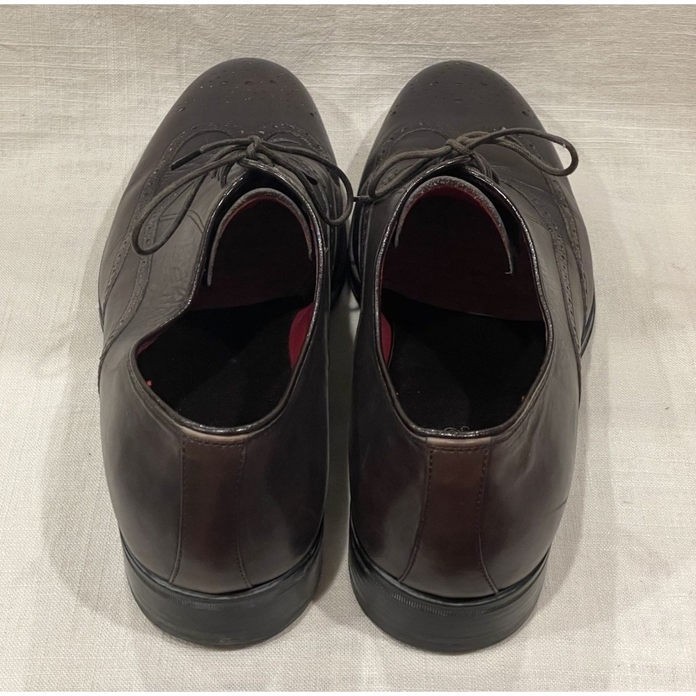 BARRETT Oxford Dark Brown Leather Full Brogue Wingtip Dress Shoes Men's Sz 10.5 - Picture 5 of 16